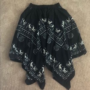 Bohemian Animal Print Skirt